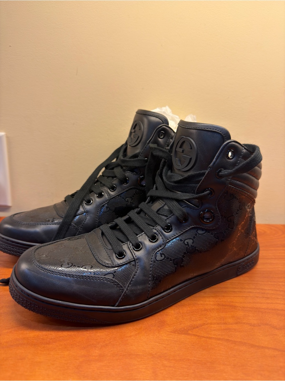 Gucci Black GG Imprime Shoe Box with Label